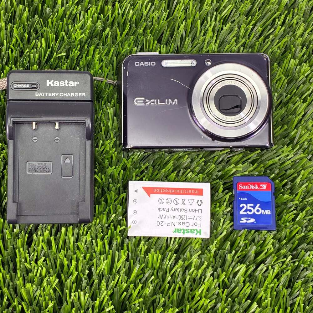 Casio Exilim EX-S770 Digital Camera Bundle with Charger and 256MB SD Card